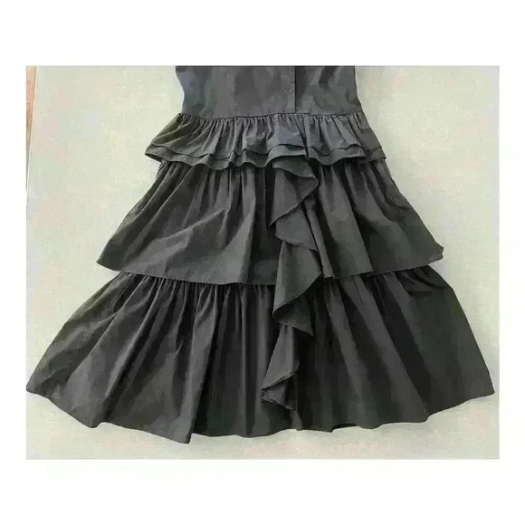 Ava & Lu Sz XS High Neck Dress Black Cotton WhimsyGoth Costume Halloween - Picture 10 of 14